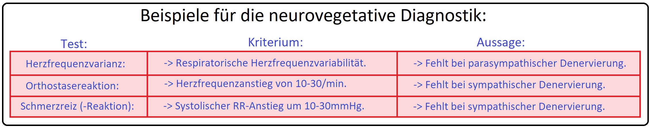 039 Beispiele für die neurovegetative Diagnostik