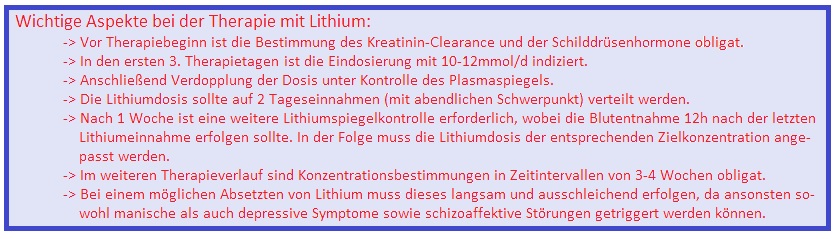272 Wichtige Aspekte bei der Therapie mit Lithium